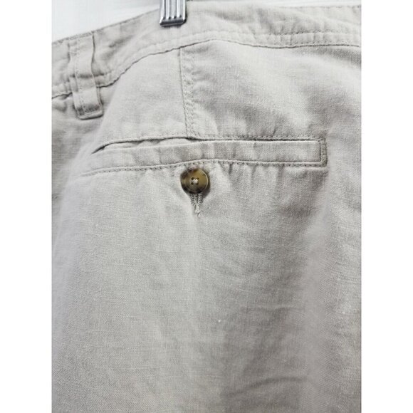 C & A Straight Fit Linen Beige Pants 40 X 32 - Picture 4 of 9